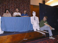 Committee at closing ceremony (plus David Mellor